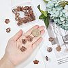  36Pcs 6 Style Walnut Wood Stud Earring Findings MAK-NB0001-11-4