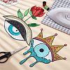 2Pcs 2 Style Iron on/Sew on Sequin Cloth Patches PATC-CA0001-07-4