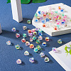 72Pcs 9 Colors UV Plating Rainbow Iridescent Acrylic Beads OACR-TA0001-48-5