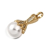 304 Stainless Steel & ABS Plastic Pearl Memorial Pendants PL-CBA387B-01G-2