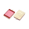 Rack Plating Alloy Enamel Pendants ENAM-N056-430B-2
