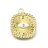 Brass Micro Pave Cubic Zirconia Pendants KK-U072-40B-G-2