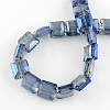 Electroplate Faceted Transparent Glass Beads Strands EGLA-S087-05-2