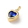 Brass Rhinestone Pendants KK-P320-05G-03-2