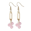 Imitation Jade Glass Dangle Earrings EJEW-JE05924-01-1