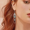 Gemstone Dangle Earrings EJEW-TA00207-5