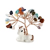 Natural Tiger Eye & Rose Quartz & Amethyst Chips Tree of Life Decorations DJEW-A017-01L-1