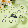 24Pcs 6 Styles Zinc Alloy Spring Gate Rings FIND-ME0002-10-4