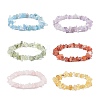 6Pcs 6 Style Natural Mixed Gemstone Chips Stretch Bracelets Set BJEW-JB08916-1