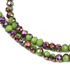 Electroplate Glass Beads Stradns EGLA-H114-02B-08-2