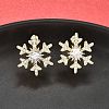 Brass Micro Pave Clear Cubic Zirconia Cuff Earrings EJEW-F370-25G-4