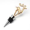 Christmas Reindeer/Stag Zinc Alloy Wine Bottle Stoppers AJEW-R047-02-1