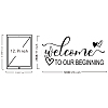 Rectangle with Word Welcome TO OUR BEGINING PVC Wall Stickers DIY-WH0228-176-2