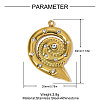 304 Stainless Steel Rhinestone Pendants STAS-OY009-93G-2