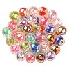 UV Plating Transparent Acrylic European Beads OACR-F004-03-1