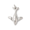 Rack Plating Whale Brass Pendants KK-Z056-04P-1