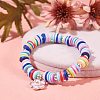 Flat Round Handmade Polymer Clay Beads X-CLAY-R067-6.0mm-48-4