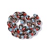Two Tone Color Handmade Foil Glass Beads FOIL-Q001-01D-2