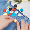 AHANDMAKER 100Pcs 5 Colors Acrylic Flat Round Mirror Wall Decor DIY-GA0002-12-3