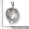 304 Stainless Steel Big Pendants STAS-F333-01AS-3