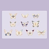 20Pcs 10 Styles Hot Stamping PVC Waterproof Butterfly Decorative Stickers PW-WG14945-04-1