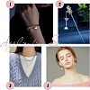 8Pcs 2 Colors Brass Hammered Semi Circle Charms KK-FH0002-55-6