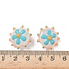 Baking Paint Glass Enamel Beads LAMP-S080-03G-4