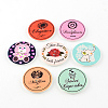 Two Hole Printed Wooden Buttons BUTT-R038-19-1