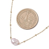 Natural Cultured Freshwater Pearl Potato Pendant 304 Stainless Steel Satellite Chain Necklaces for Women NJEW-JN05770-3