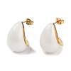 Teardrop Resin Stud Earrings EJEW-Z060-03G-01-1