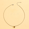 Stainless Steel Natural Stone Pendant Necklace 18K Gold Plated Women's Clavicle Chain HW0705-2-1