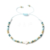 Natural Freshwater Shell & Glass Seed Beads Braided Bead Bracelets for Women BJEW-JB12362-04-2