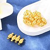 Round Brass Magnetic Clasps with Loops KK-D331-G-5
