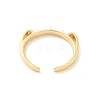 Brass Open Cuff Ring Settings KK-G518-06G-01-3