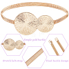 1Pc Alloy Flat Snake Chain Belt with Flat Round Buckle AJEW-CP0008-13-6