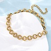 304 Stainless Steel Ring Link Chain Anklets AJEW-A057-11G-3