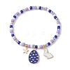 Alloy Enamel Charm Bracelets BJEW-JB10023-02-1
