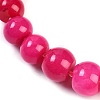 Dyed Natural Rhodonite Rondelle Graduated Beaded Necklaces for Women Men NJEW-K388-02B-2