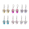 Alloy Glass Angel Dangle Earrings for Women EJEW-JE05853-1