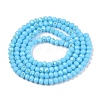 Electroplate Opaque Solid Color Glass Beads Strands EGLA-A044-P2mm-L08-3