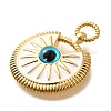 Brass Enamel Pendants KK-U055-12G-01-2