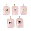 Natural Rose Quartz Pendants LS-G-I391-03G-11-1