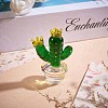 Handmade Blown Glass Cactus Figurines JX535A-5