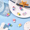 8Pcs 8 Colors Painted Glass Beads LAMP-YW0004-07-4