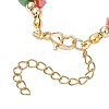 3Pcs 3 Colors Christmas Glass & Baking Paint Pearlized Glass Pearl Round Beaded Bracelets for Women BJEW-JB12441-6