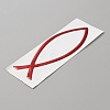 PVC Self Adhesive Jesus Fish Car Stickers STIC-WH0004-36A-2