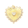 Brass Micro Pave Cubic Zirconia Pendants KK-D325-61G-04-1