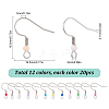 SUNNYCLUE 240Pcs 12 Color 304 Stainless Steel Earring Hooks STAS-SC0006-45-2