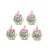 Brass Enamel Pendants KK-SZC0009-03G-03-1