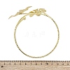 Flower Alloy Arm Cuff Bangles for Girl Women AJEW-A063-01A-G-4